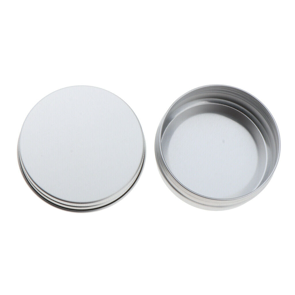10x Empty Aluminum Tins Lip Balm Storage Jars Salves Containers Cans Case
