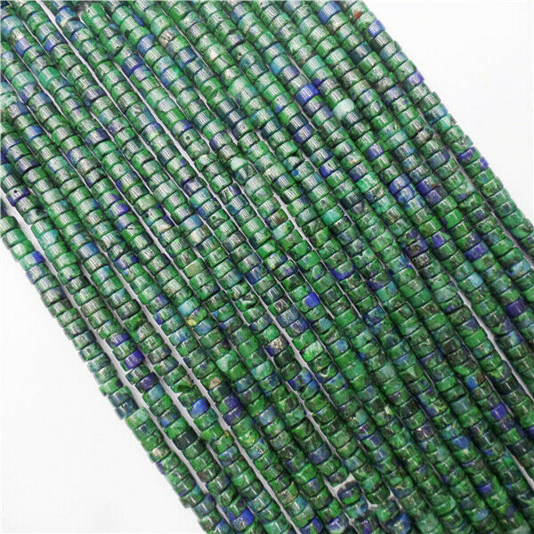 1 Strand 4x3mm Blue&Green Sea Sediment Jasper Heishi Disc Spacer Beads HH8877
