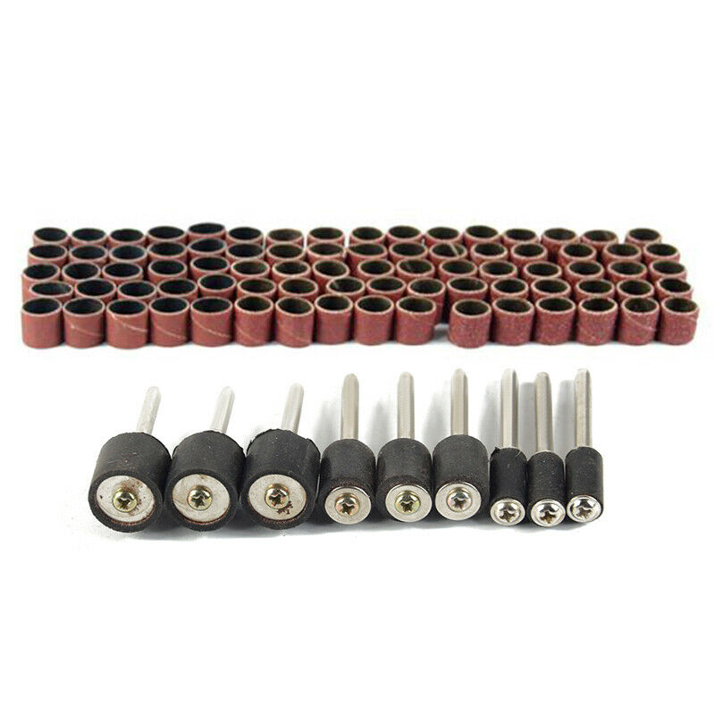 338x Grinding Wheel Tool 1/4" Sanding Bands Drums Sleeves Mix Grits Wood Working