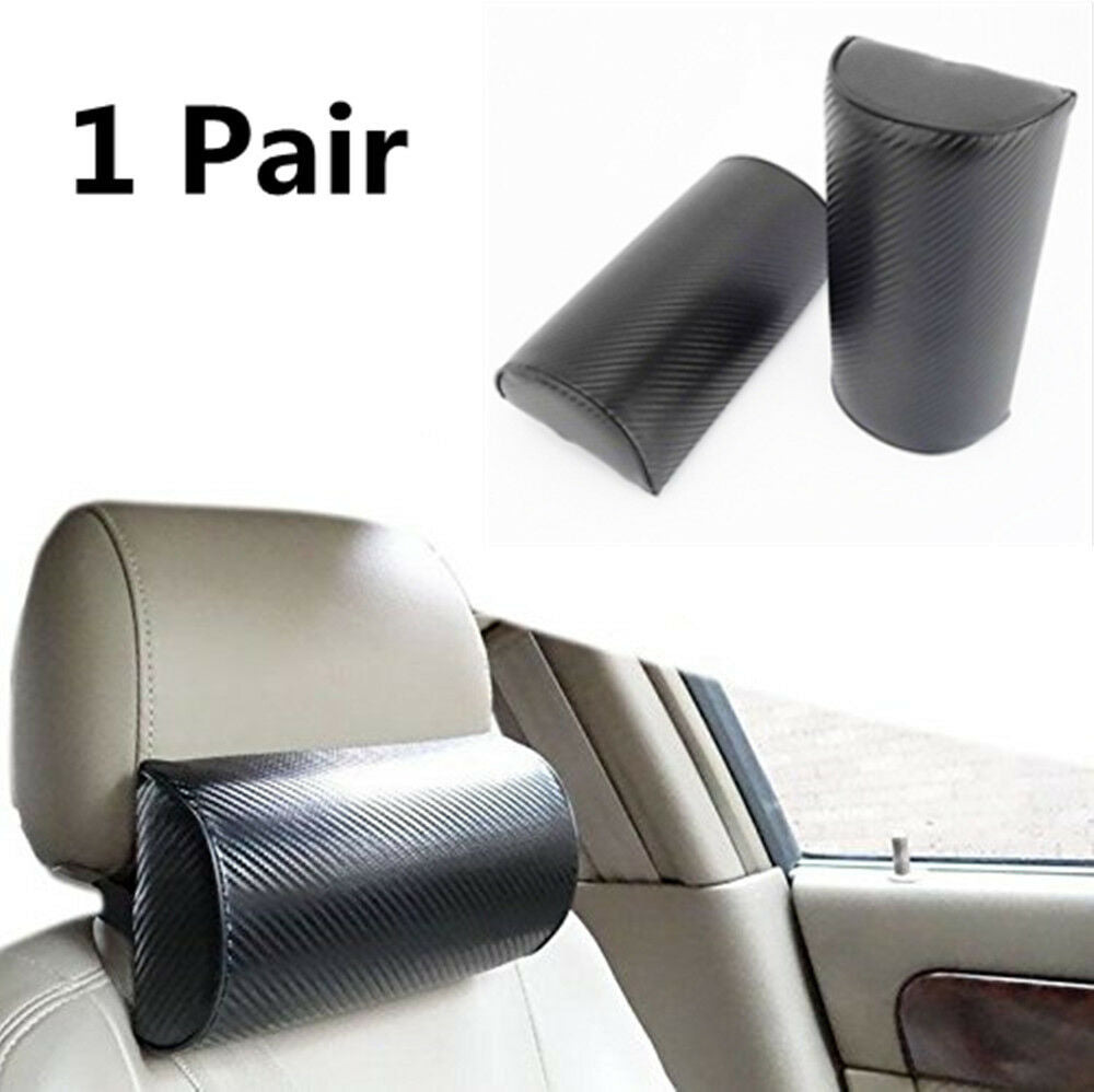 Car Seat Headrest Neck Pillow Travel Accessory Carbon Fiber Embroidery for Car