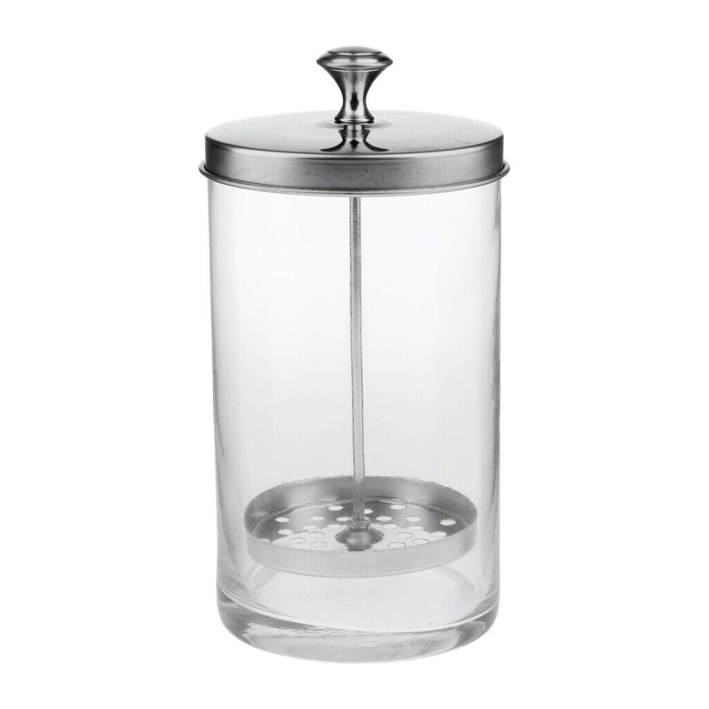 4 Pieces Clear Sanitizer Disinfectant Glass Jar for Hair Styling Barber S