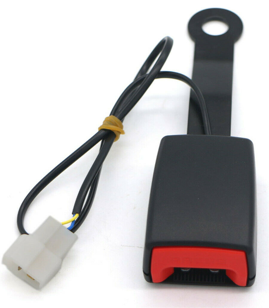 1PC Car Front Seat Belt Buckle Padding Socket Plug Connector with Warning Cable