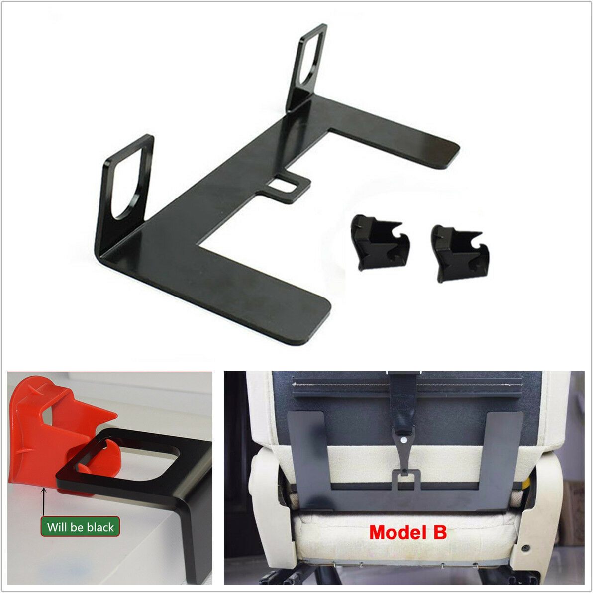 1x ISOFIX Interface Bracket +1Pair ISOFIX Guide Groove For Car Child Safety Seat