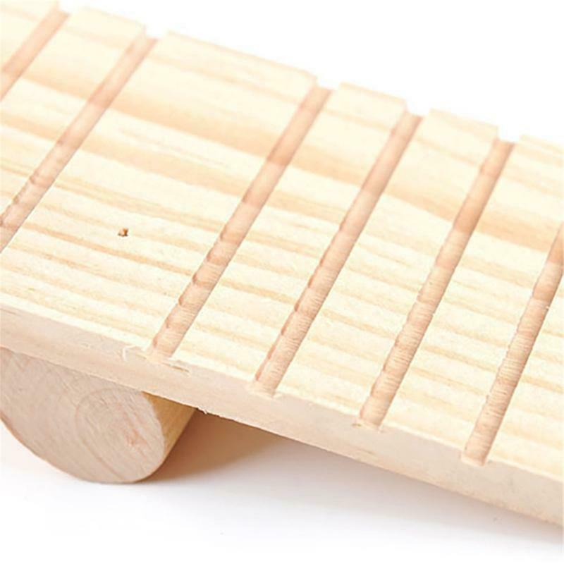 Hamster Wood Teeterboard for Small Pets Exercise Chew Toys for Dwarf Hamsters
