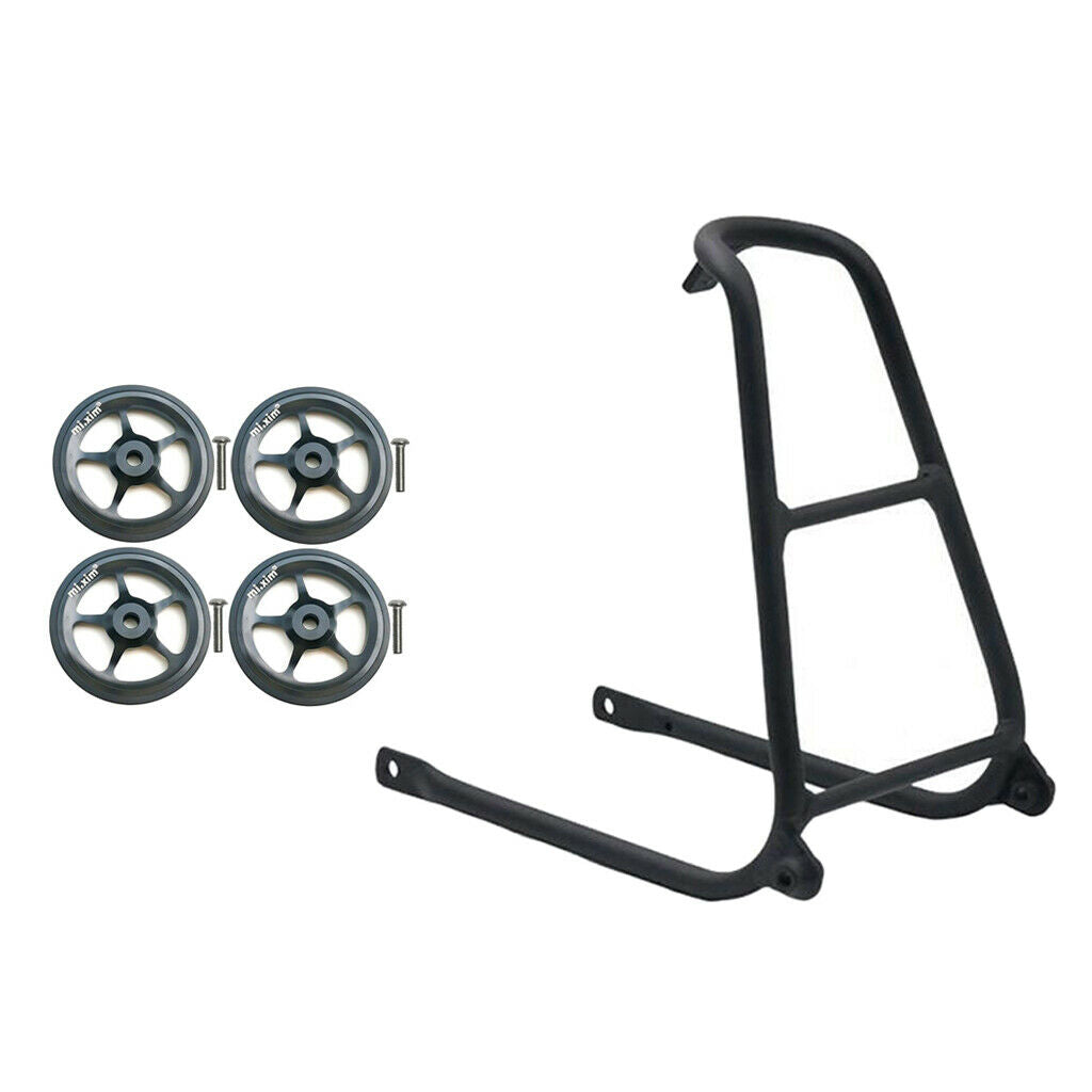 Folding Bike Rear Rack Ultralight Easywheel Refit Bracket Stand for Brompton