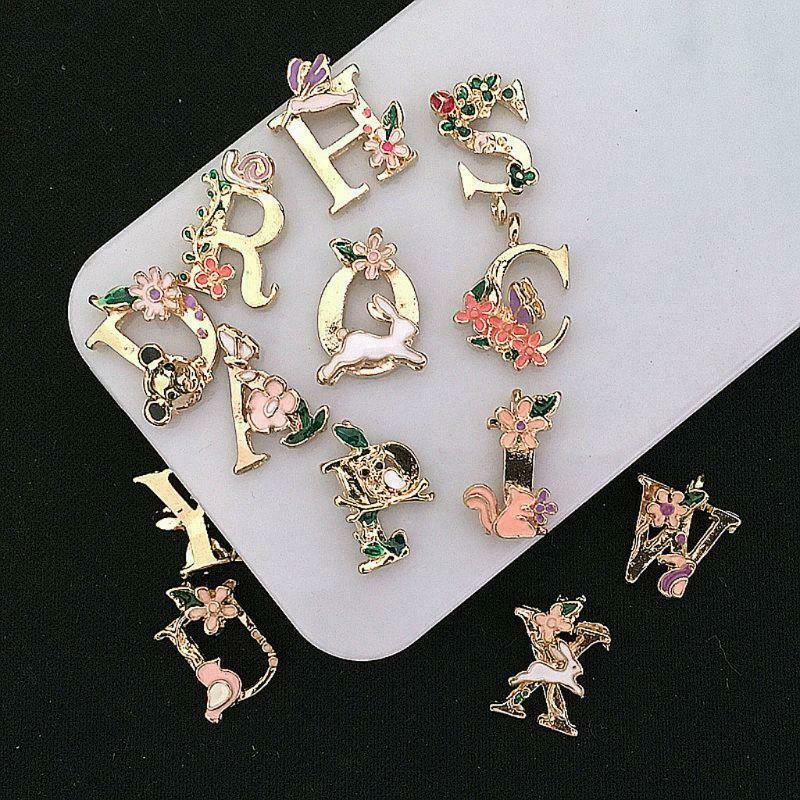 26 Letters Initial A-Z Alphabet Charms Pendant Garden Fairy Tale Jewelry Making