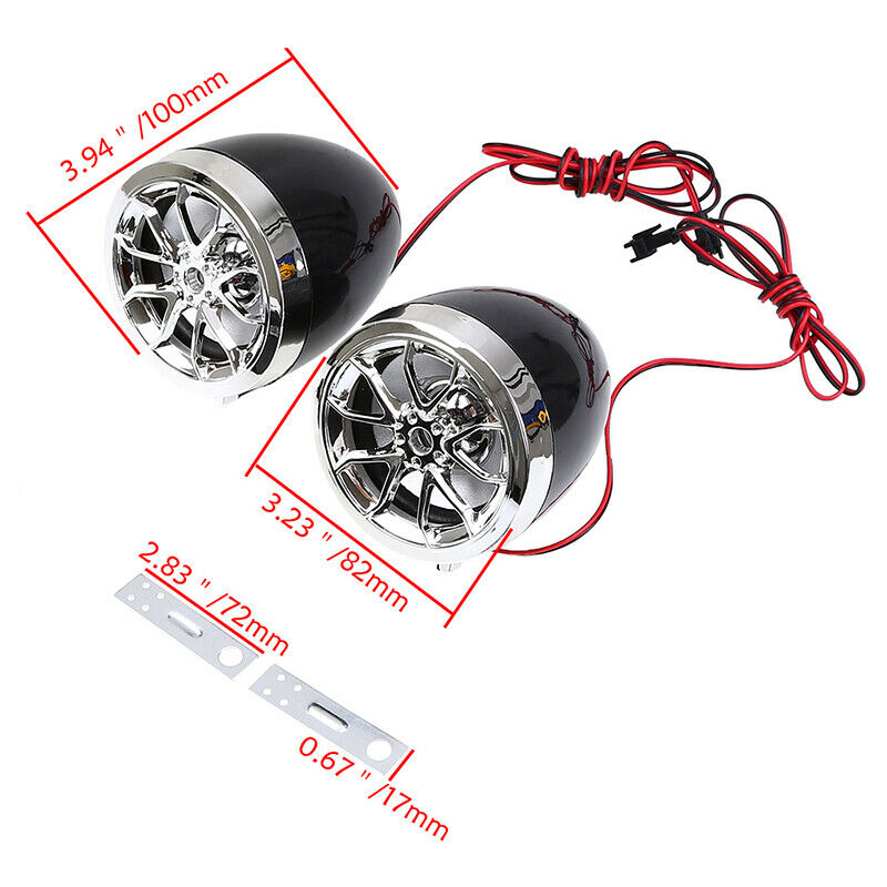 Motorcycle Bluetooth Audio Sound System MP3 FM Radio Stereo Speaker High Quality