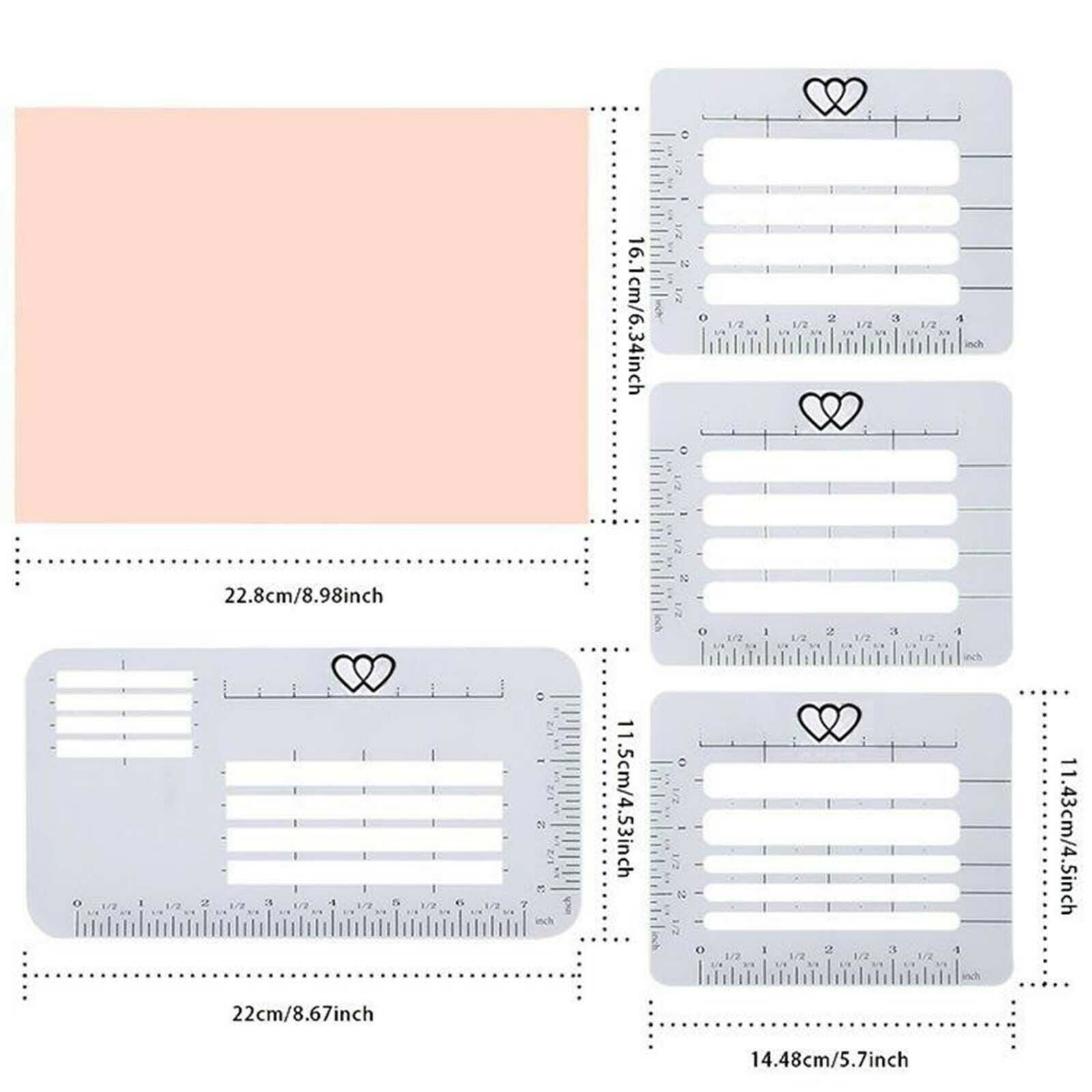 4pcs Envelope Address Guide Stencils Lettering Straight Template