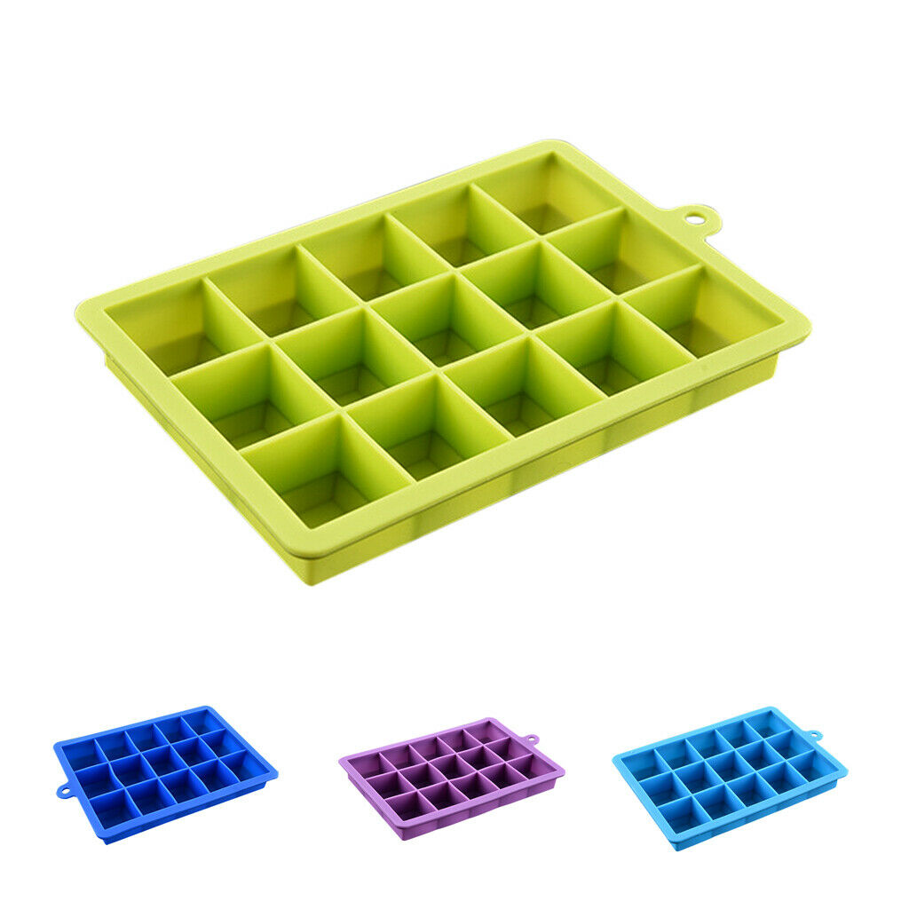 1x Ice Maker Cube Square Tray Molds   Cube Cocktail Chocolate Green