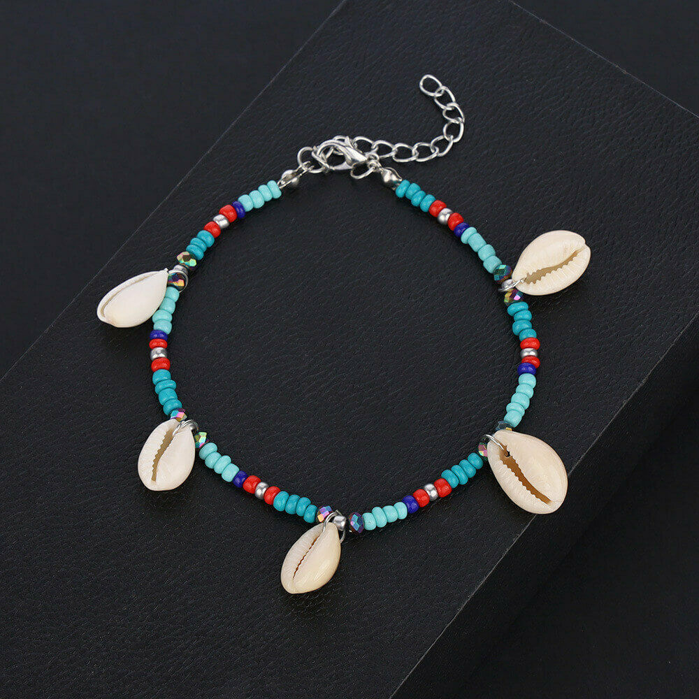Fashion Summer Beaded Shell Anklet Bracelet Women Chain Ankle Beach Jewelry Gift