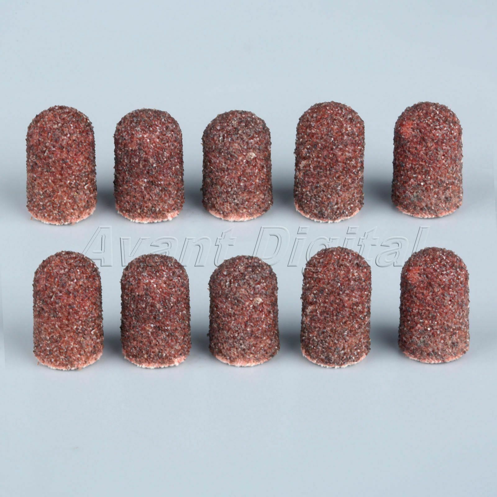 10Pcs Chiropody Podiatry Sanding Caps File Drill Salon Tips Tools Accessories