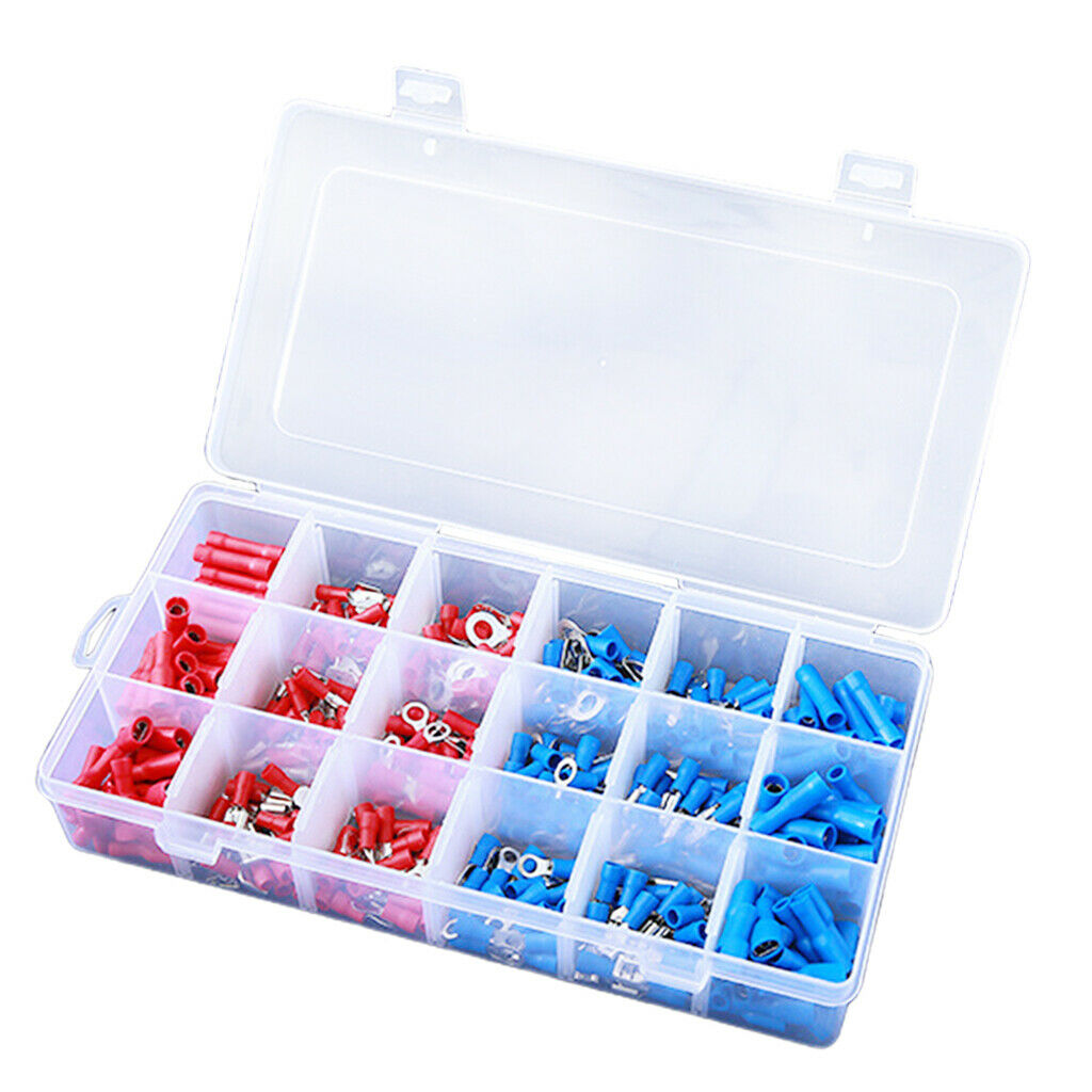 360 Pieces Intermediate Cold-press Wire Crimp Terminals Connector O type Set