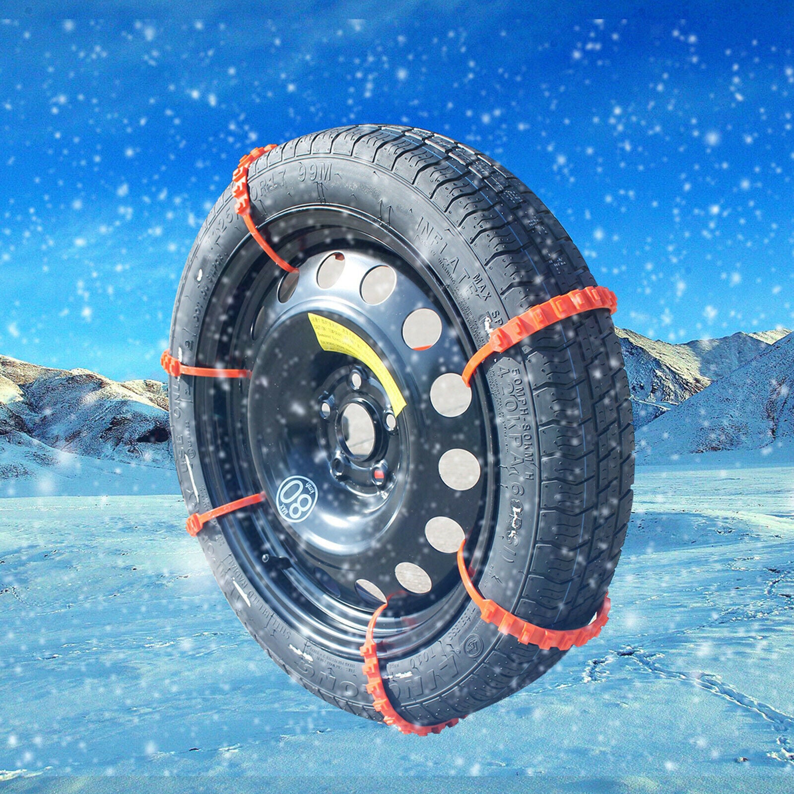 10pcs Winter Anti-Slip Chains Snow Mud Wheel Tire Belts for Winter Driving