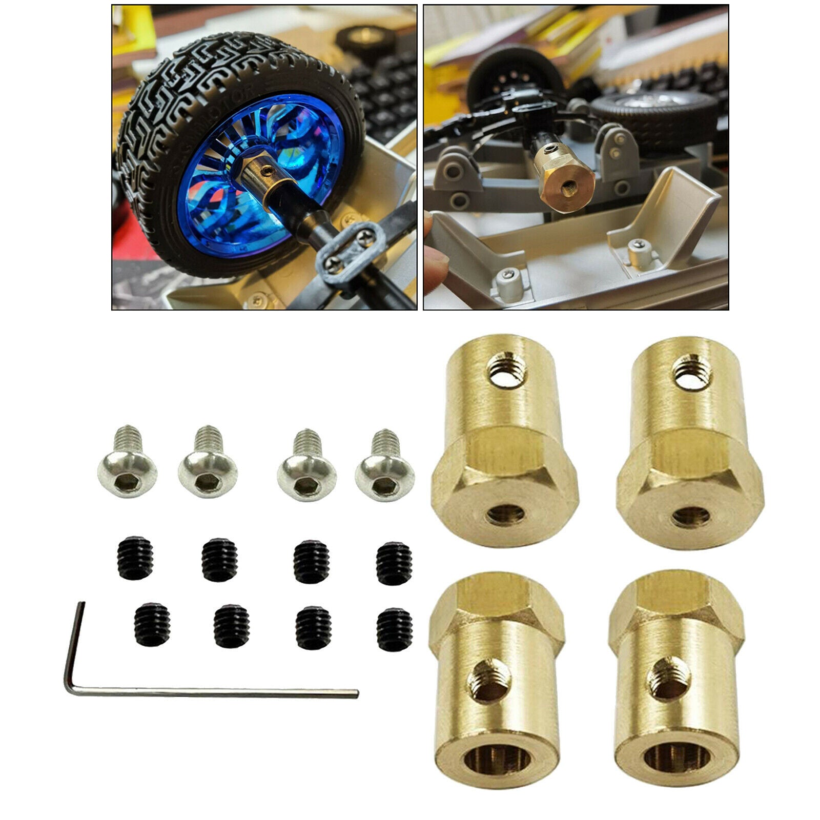 5mm to 12mm Wheel Hub Extension Adapter Combiner Fit for WPL D12 RC Cars
