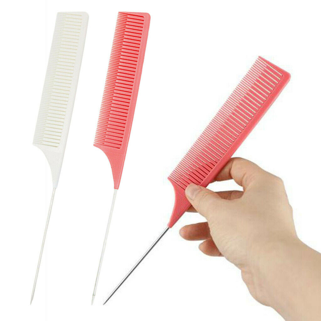 2pcs ABS Fine Weaving Highlighting Foiling Hair Comb Highlight Dyeing Combs