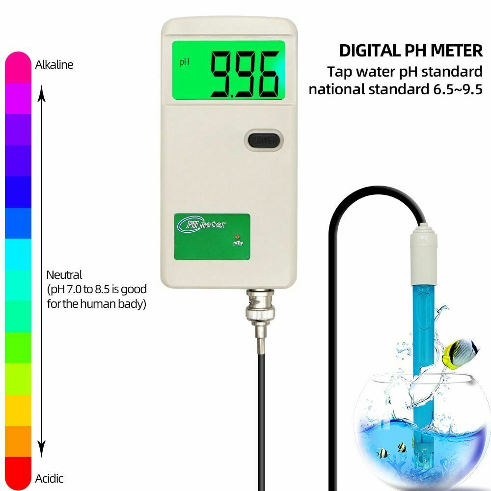 Ph Meter Digital Water Purity Tester Biochemistry Laboratory Lcd Backlight