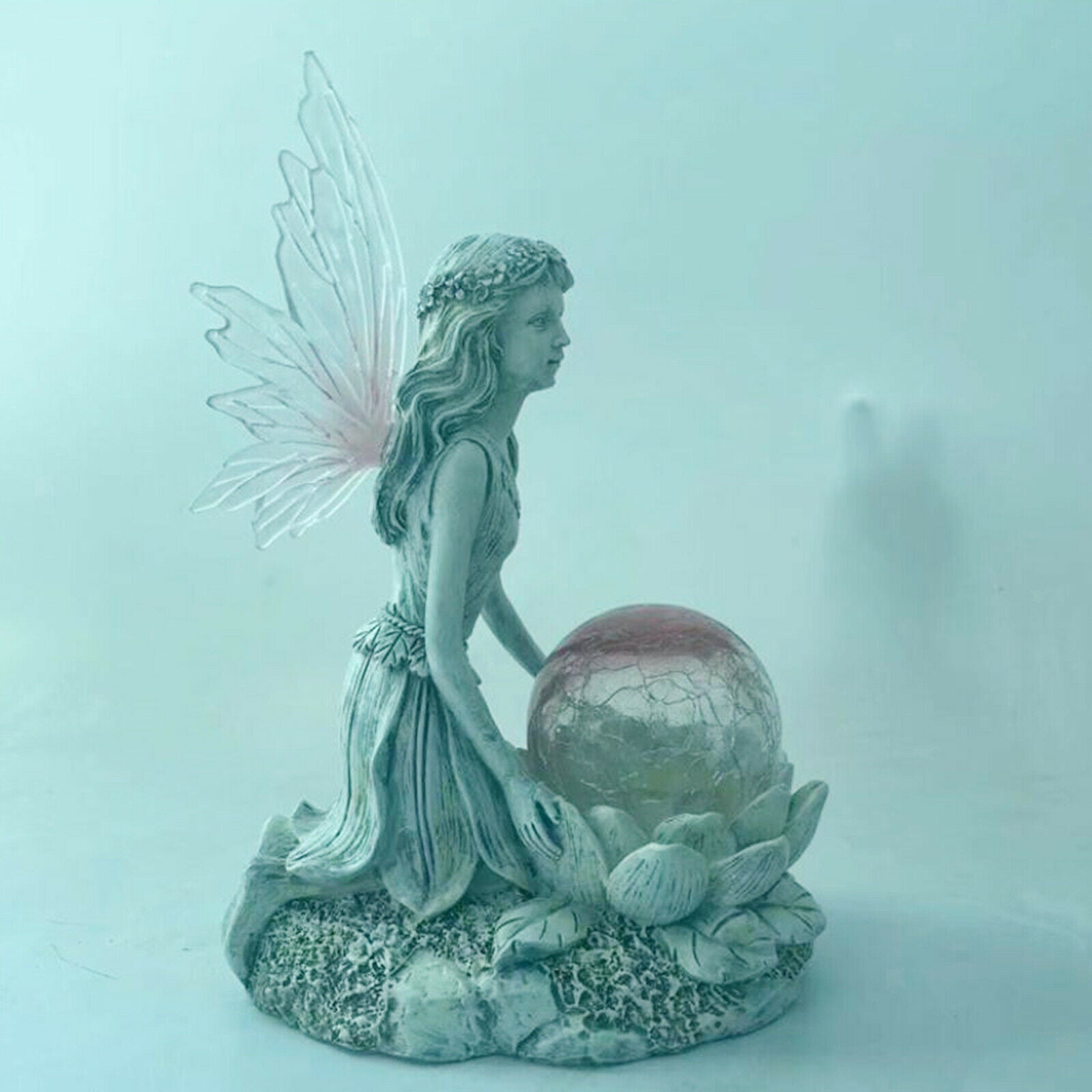 LED Garden Fairy Statue Girl Outdoor Lights for Lawn Yard Porch Housewarming