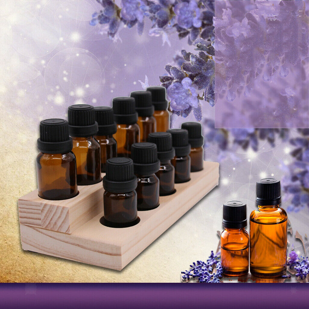 11 Slot Wood Essential Oil Box Case Organizer Rack for Storage Display Stand