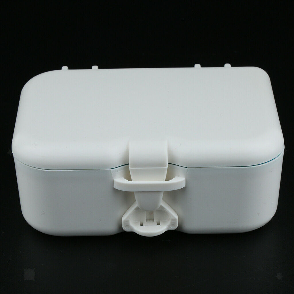 Denture Travel Case with Built In Mirror and Brush – Sturdy, Compact,