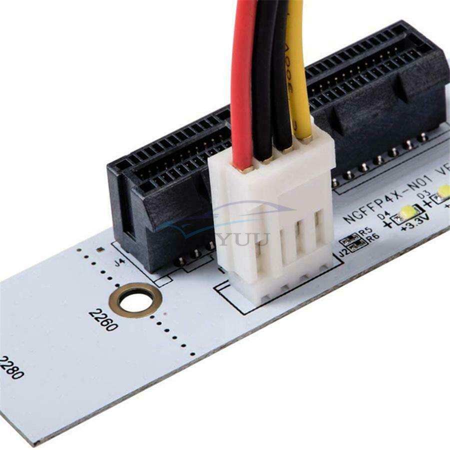 2 Set PC & Metal White 80x23mm NGFF M2 Key Adapter Card Support Windows System