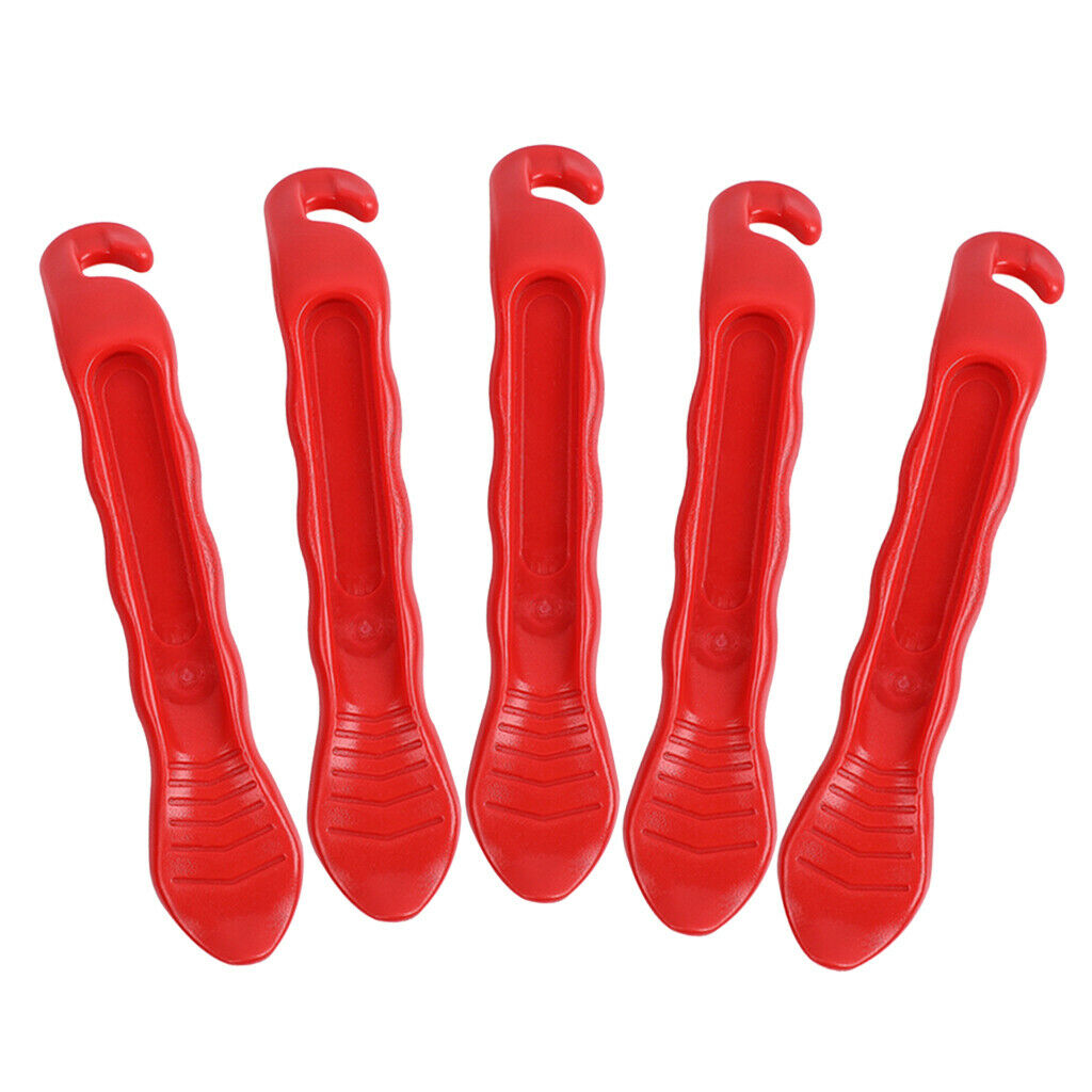 5 Pieces Bicycle Bike Tire Changer Wheel Lever Remover Repair Pry Tool Red