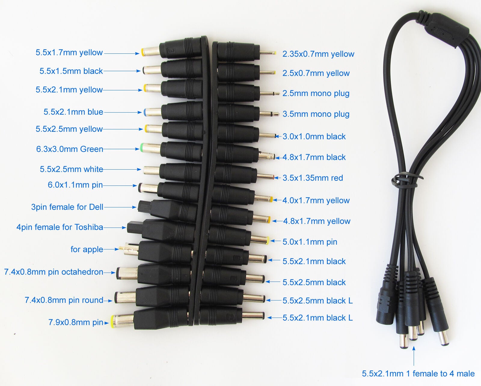 1set 29 in 1 Uiversal Notebook Laptop AC DC Charger Power Adapter Cable
