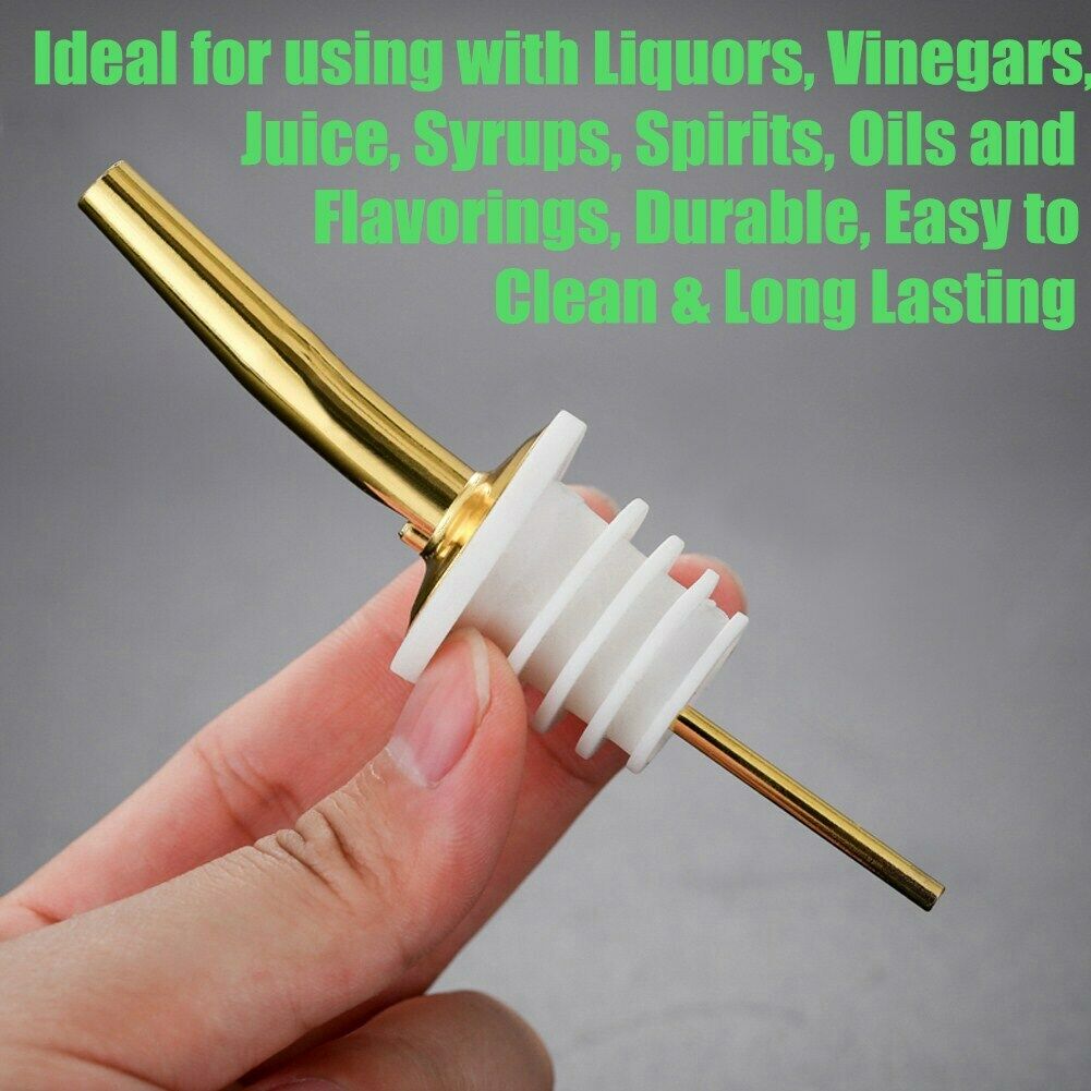 10 x Stainless Steel Tapered Liquor Wine Bottle Pourer Flow Pour Spout Stopper