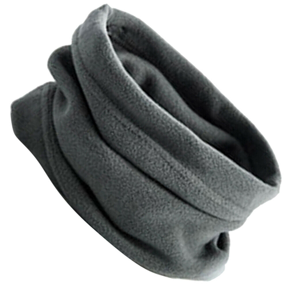 2Pieces Polar Fleece Neck Tube Windproof Motorbike Snood Thermal Circle Scarf