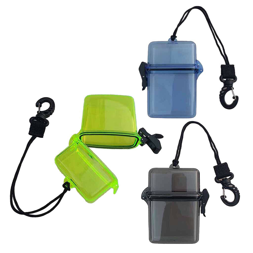 2x Waterproof Dry Box Kayaking Boating Fishing Case with Lanyard  Organizer