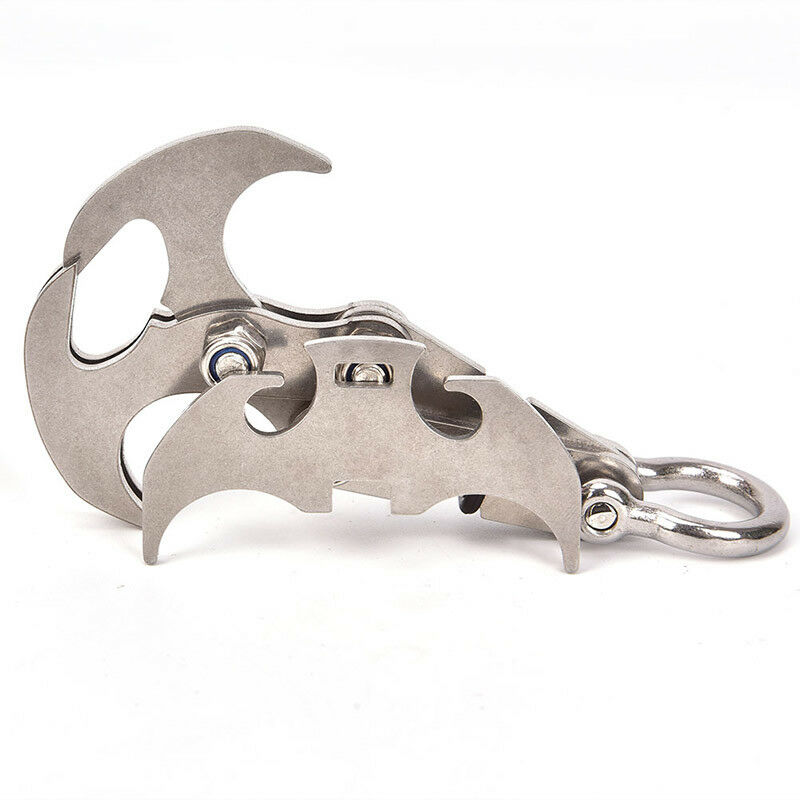 Stainless Steel Survival Gravity Hook Carabiner Climbing Claws Rescue Too.l8