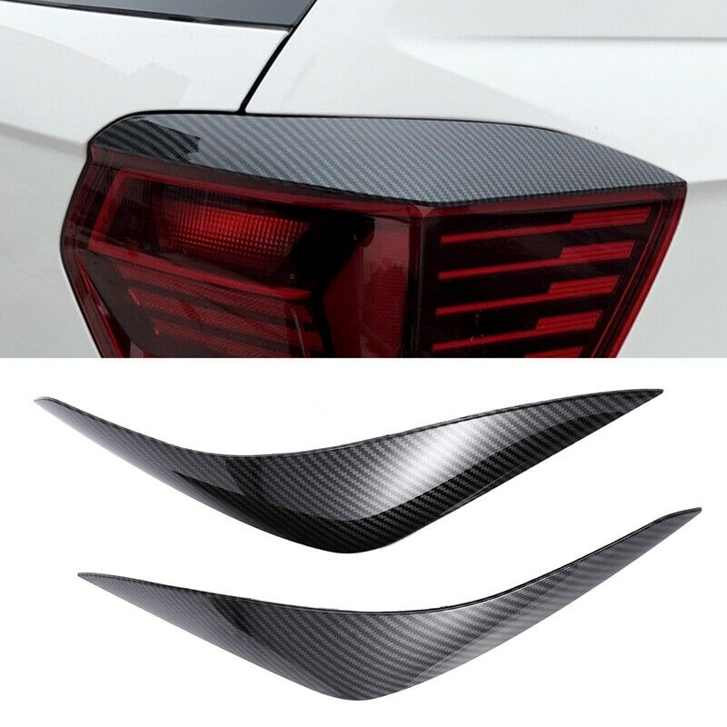 Car Headlights Eyelids Eyebrow Abs Trim Stickers Cover for Polo- Plus 2019 202N8