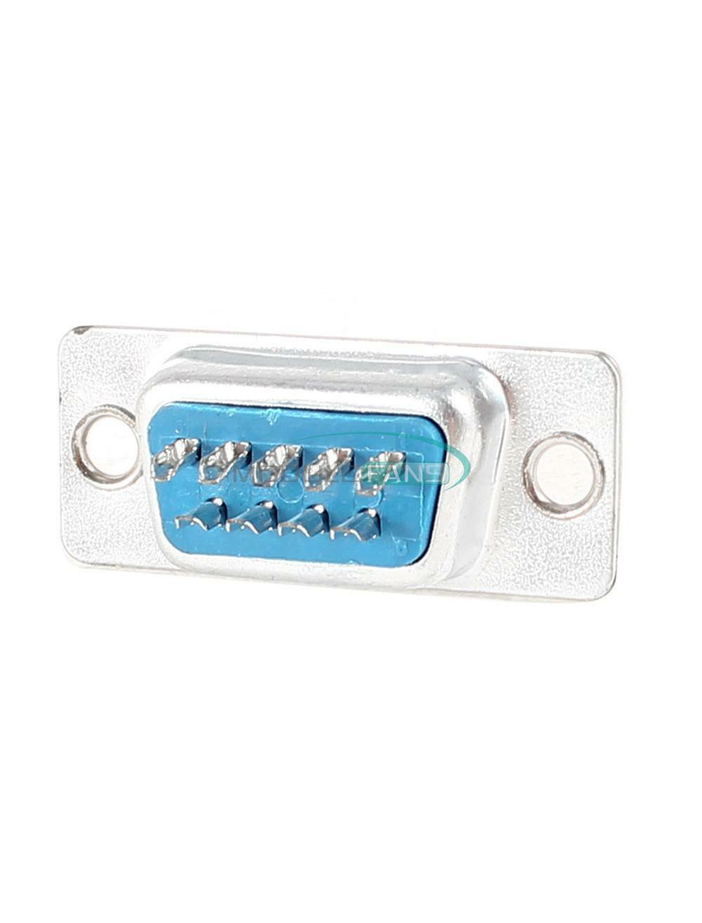 10PCS RS232 Male Plug Socket DB9 9-Pin 2 Rows Solder Type Connector Adapter