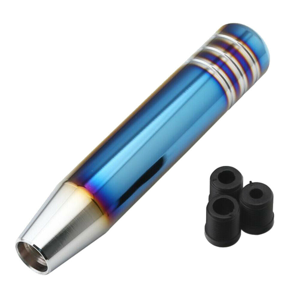 Aluminum Racing Gear Shift Knob Shifter Lever 18cm Roasted Burnt Blue Knob