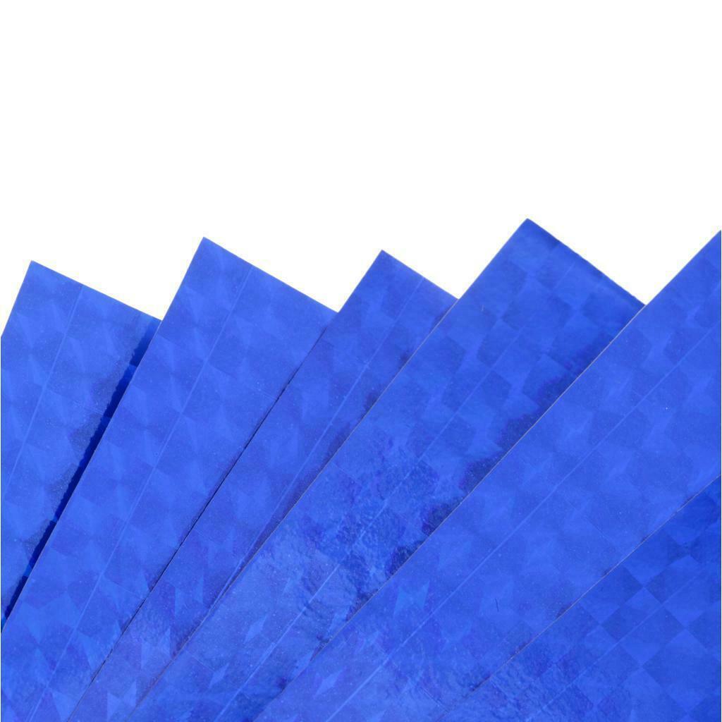 6pcs Fishing Lure Tape Holographic Adhesive Film Flash Tape Blue