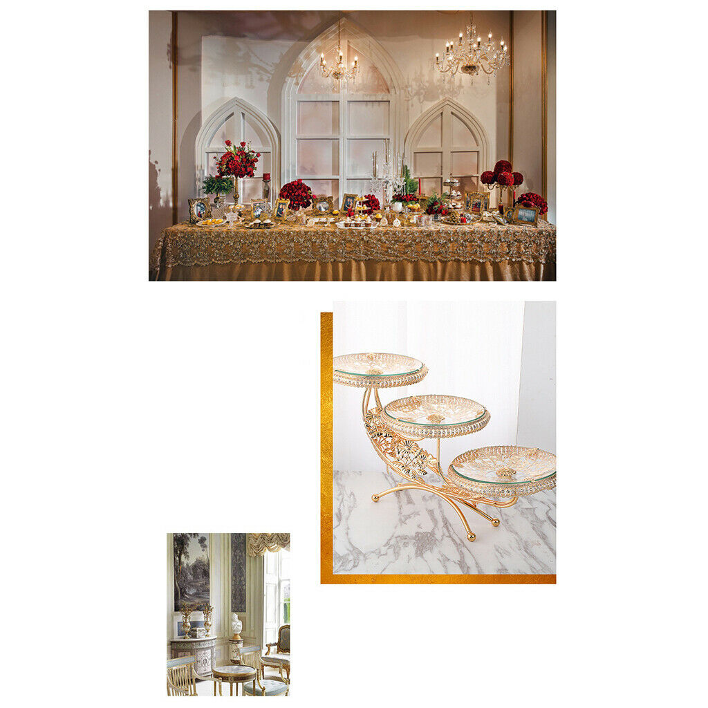 Luxury Fruit Bowl 3 Tier Display Serving Tray Dessert Hotel Party Birthday