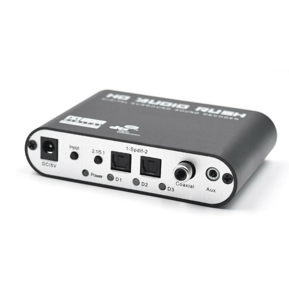 Converter DTS AC3 Source to 5.1 Analog Digital Stereo Audio Decoder US Plug CN