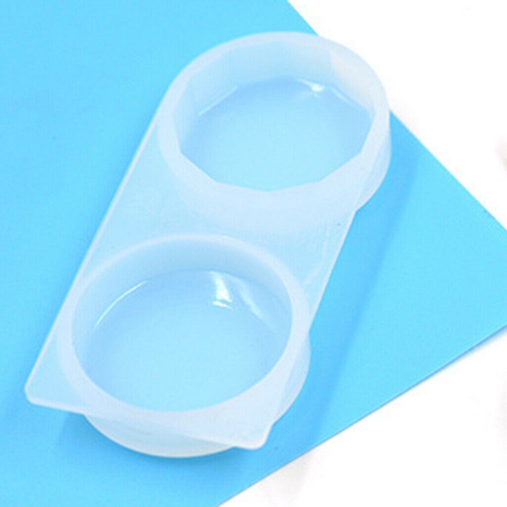 Round faceted silicone mold for pouring epoxy clay plaster of paris craft mold