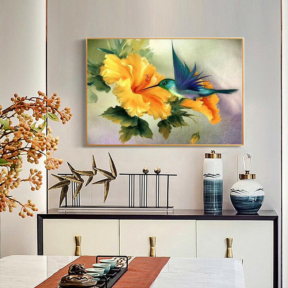 Painting By Numbers Kit DIY Bird Honey Hand Painted Oil Picture Craft Decor @