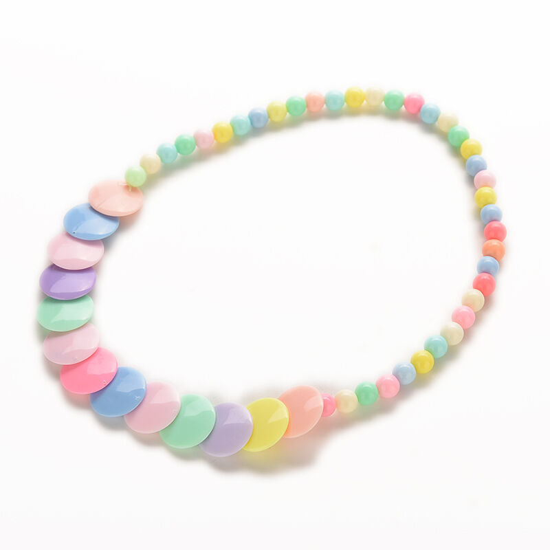 Colorful Beads Necklace&Bracelet Set Party Jewelry for Kids Baby Girls.l8
