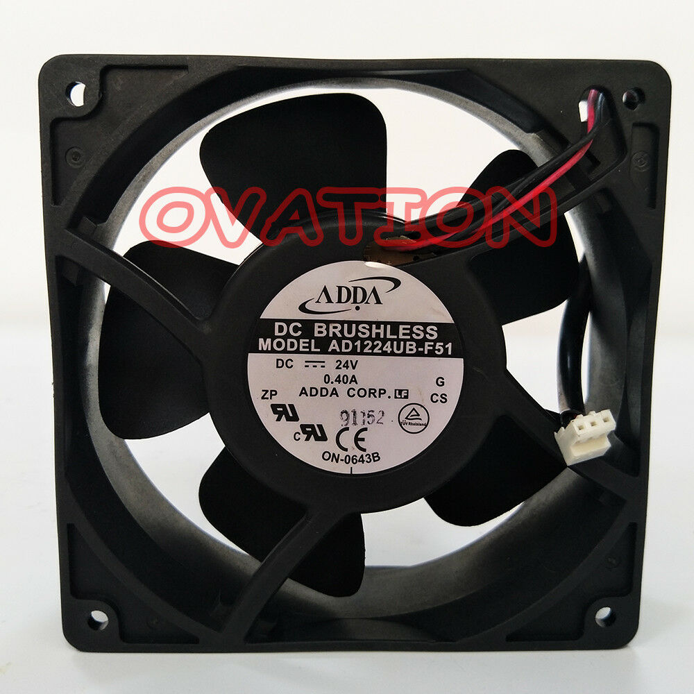 For ADDA AD1224UB-F51 Fan 24V 0.40A 120*120*38mm 2Pin