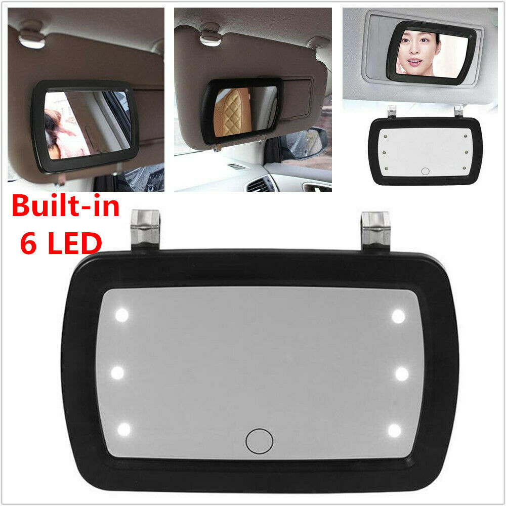 Finger Touch Switch Car Sun Visor Sun-shading LED Make-up Mirror Cosmetic Mirror