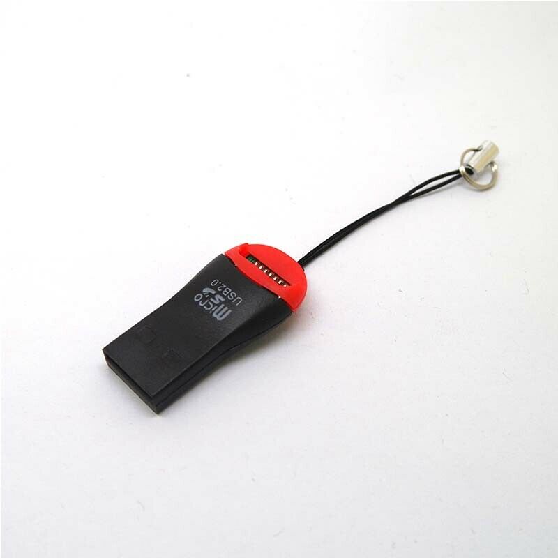 2pcs easy carry key ring USB 2.0 TF Memory Card Reader MicroSD Micro SD T-Flash