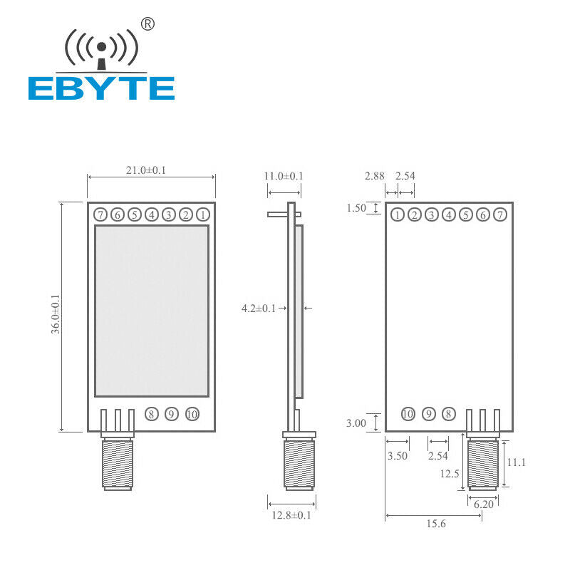 2.4GHz E34-2G4D20D Full Duplex 20dBm UART 2.4G Wireless Transmitter and Receiver