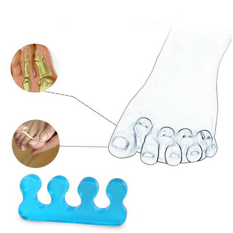 2 Pcs Soft Silicone Toe Separating Gel Toe Separator Flexible Spacer Soft.l8