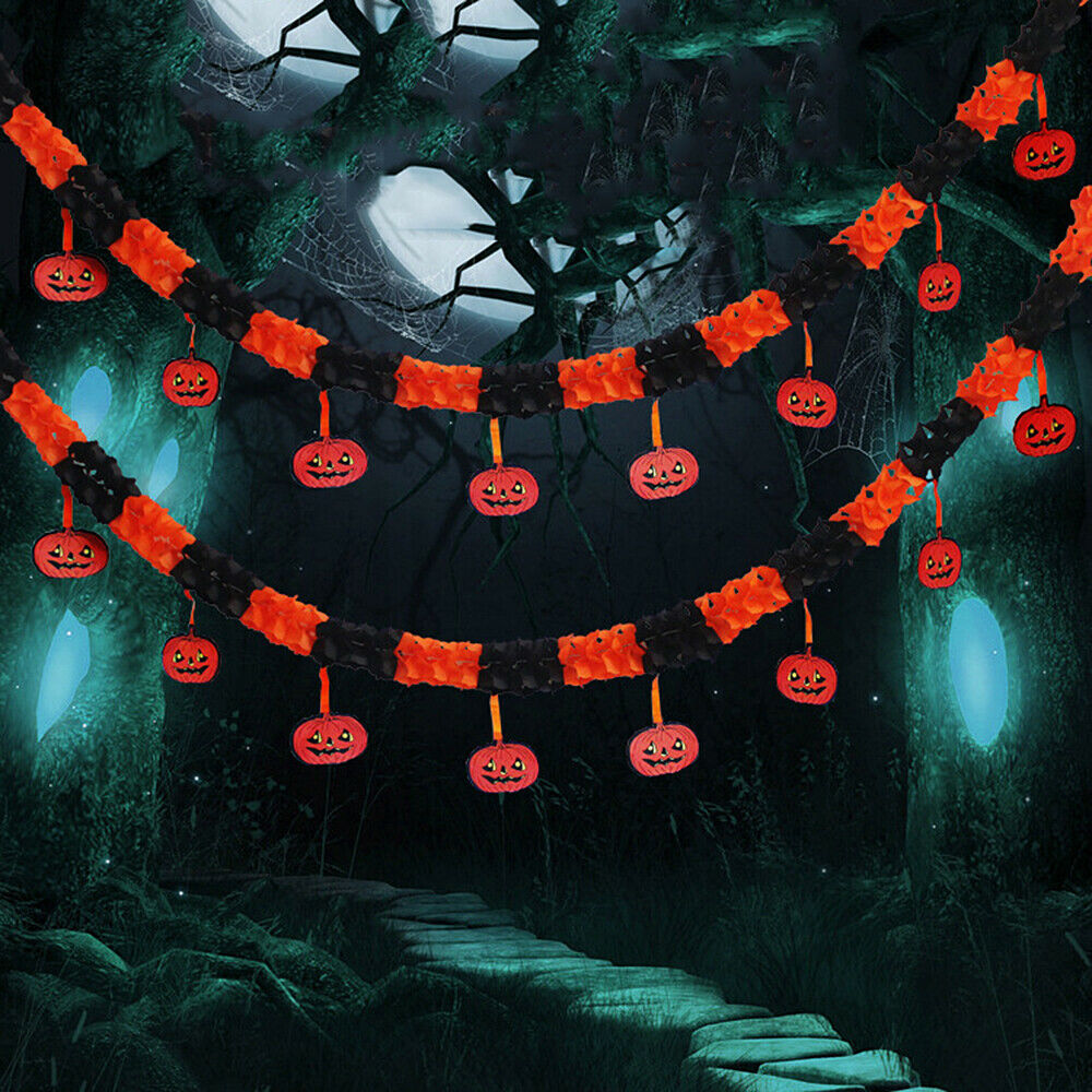 300cm Halloween Atmosphere Decoration Banner Pumpkin Pull Flower Party Supplies