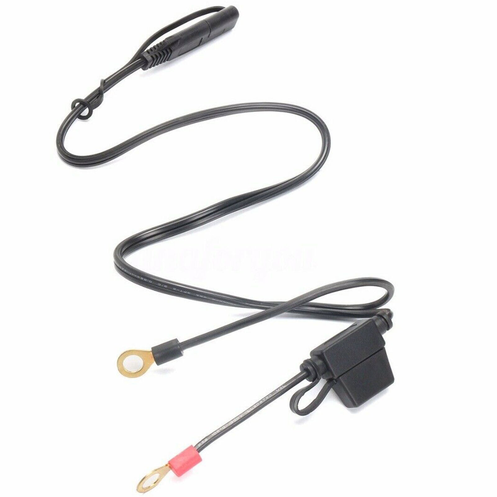 12V Motorcycle Battery Charger Terminal Ring Connector Cable Harness SAE Adapter