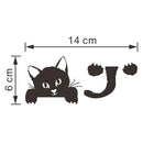 4Pcs DIY Black Funny Cat Wall Switch Stickers Wall Decals Home Room Decor