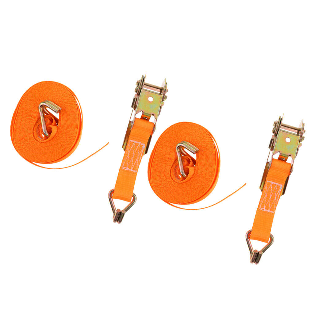2pcs Ratchet Tie Down Strap Polyester Ratchet Tie Down Strap