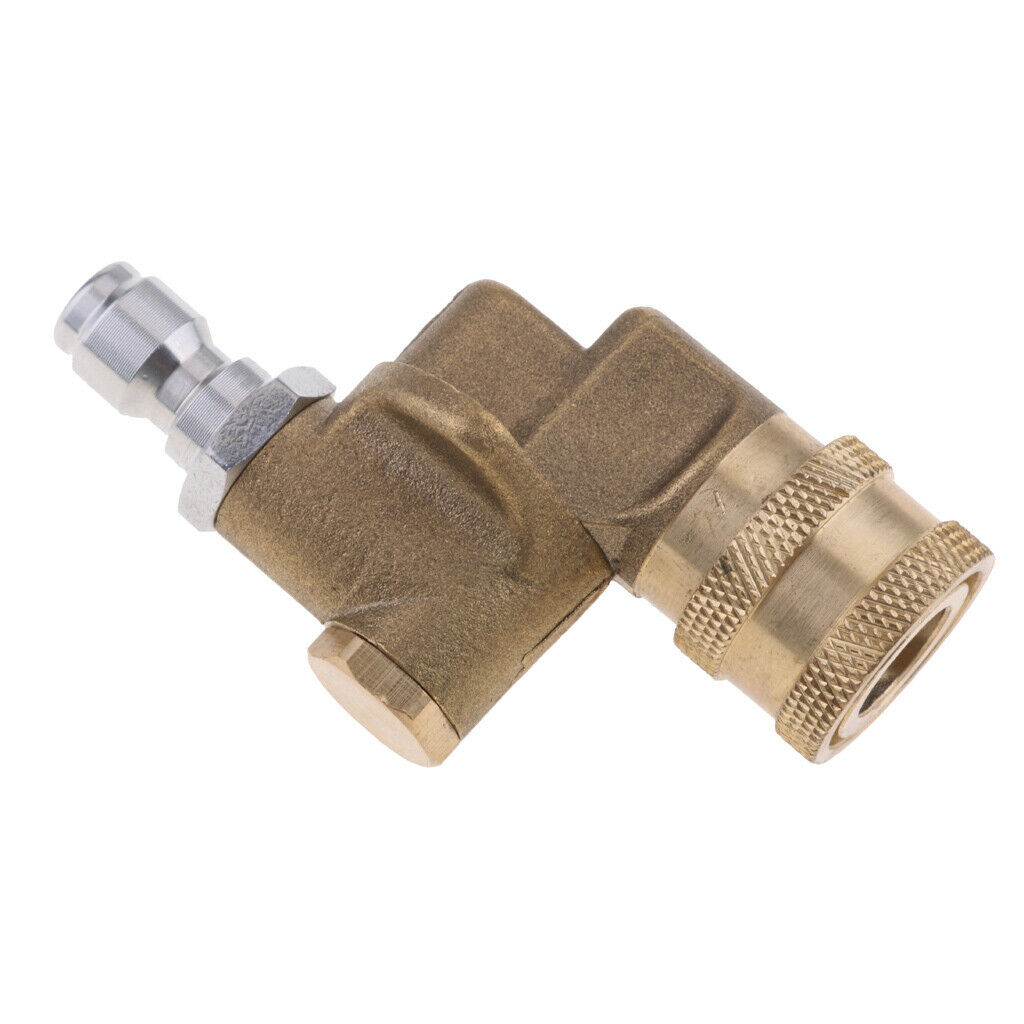 Brass 4000 PSI Pressure Washer Pivoting Coupler, 1/4