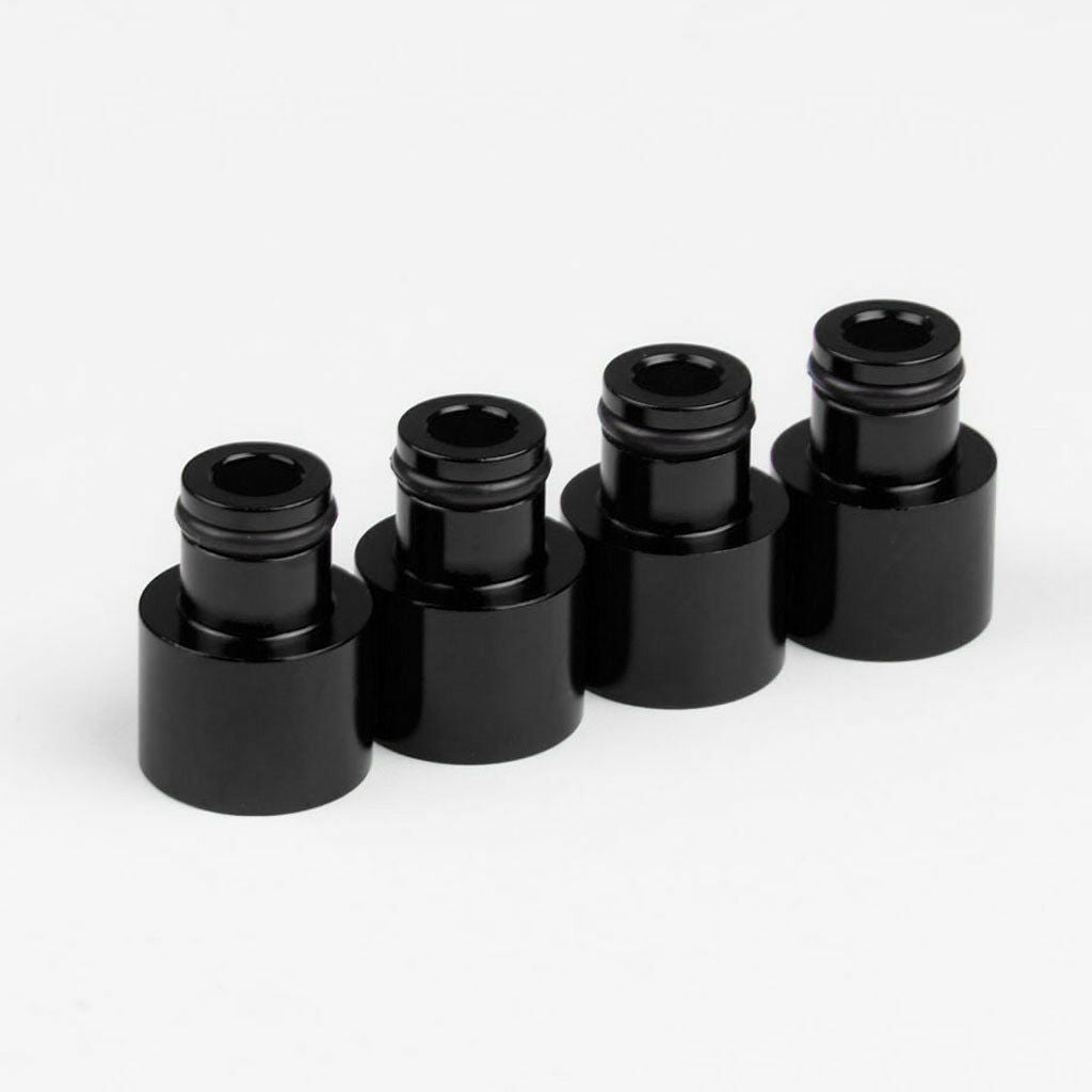 4x High Quality Fuel Injector Adapters for Acura B16 B18 D16Z D16Y Black